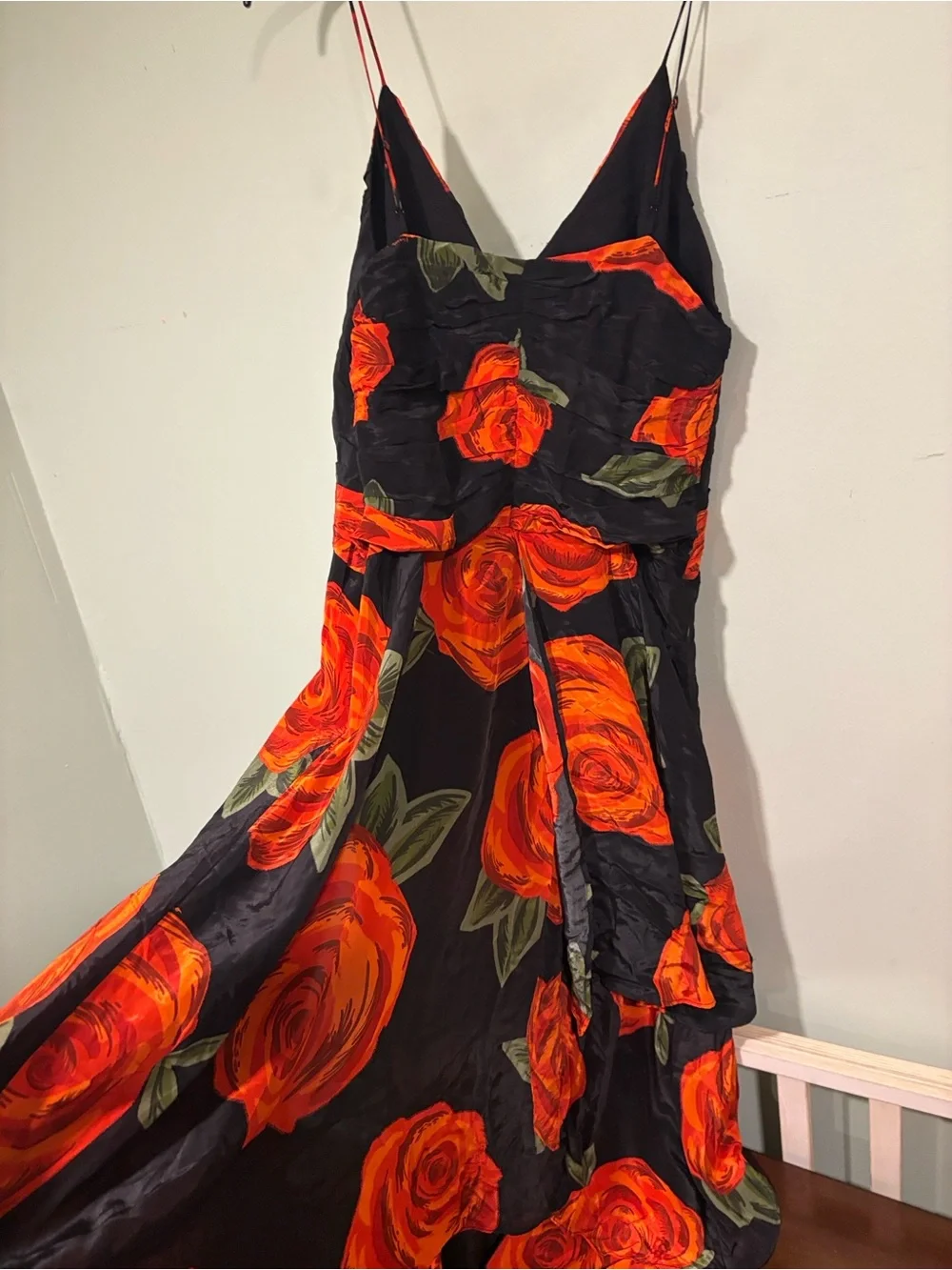 FARM Rio Black & Vivid Orange Floral Dress with Rosette - Picture 6 of 12